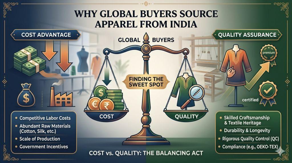 Why Global Buyers Source Apparel from India: Cost vs Quality