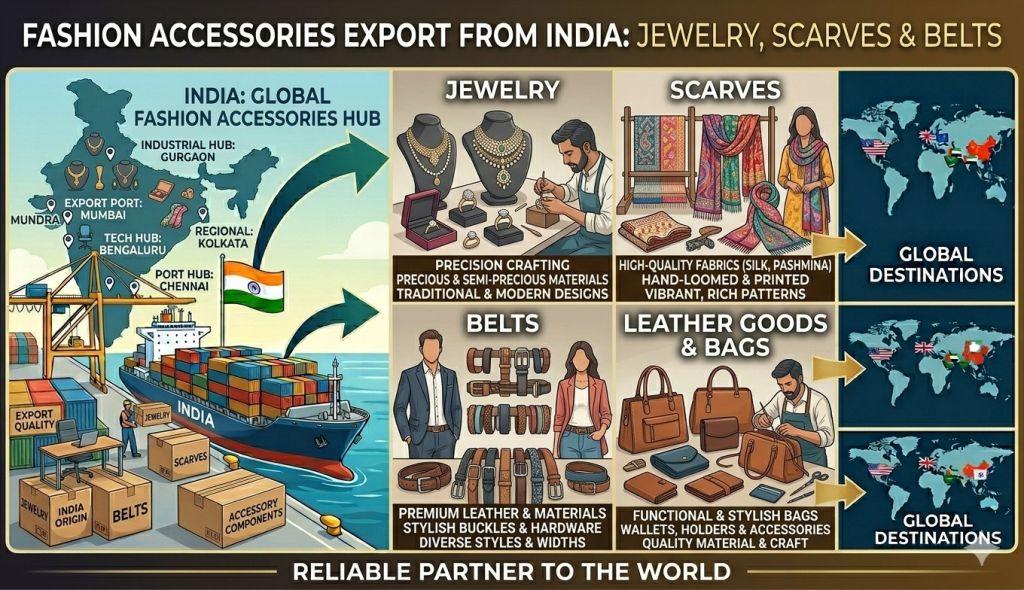 Fashion Accessories Export from India: Jewelry, Scarves & Belts