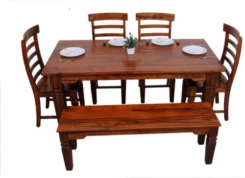 USA DINING TABLE WITH 4 CHAIR +1 BENCH