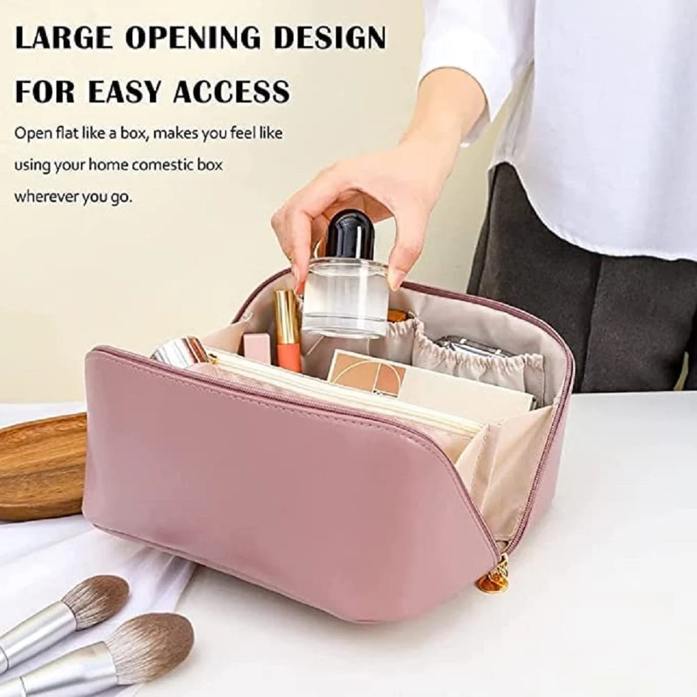 Leather Cosmetics Makeup Bag