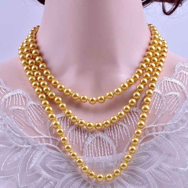 Long Pearl Strand Necklace