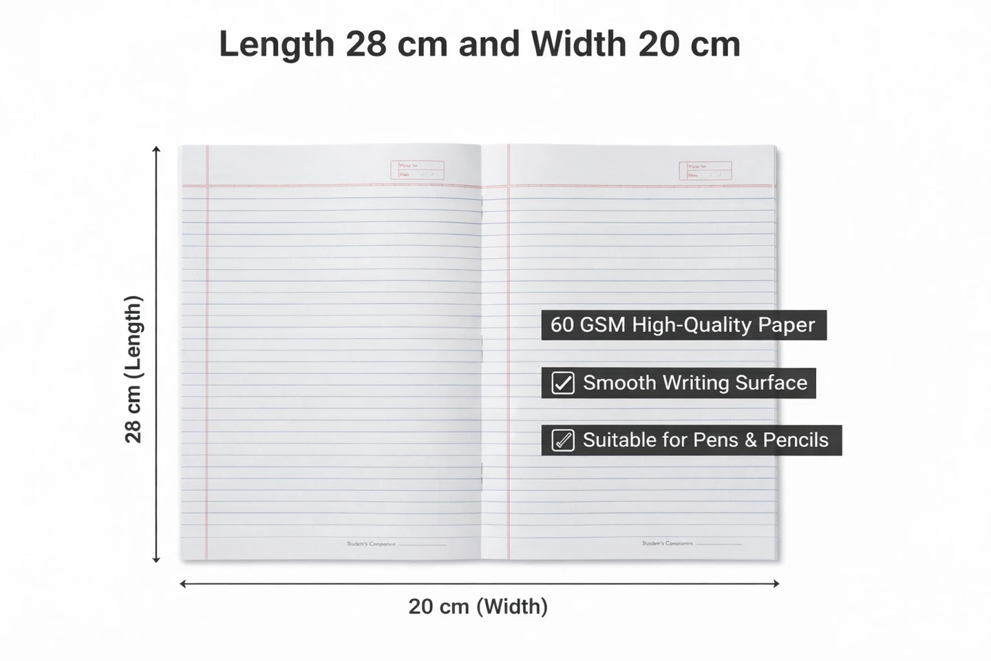 A4 Notebook Sinle Line 88 Pages