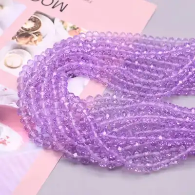 Acrylic Beads Necklace 4mm Dyed Fashion Bulk Supplier