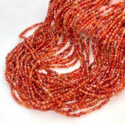 Carnelian Beads Necklace 8mm Polished Orange Stone Supplier