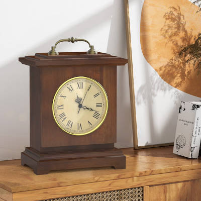 Classic Wooden Mantel Clock