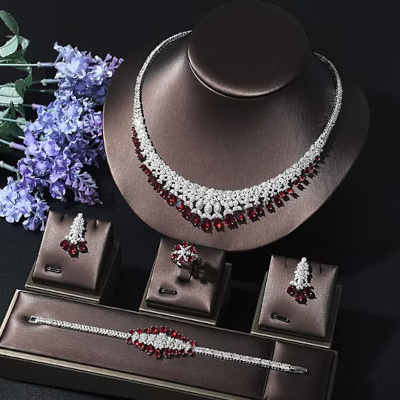 CZ Bridal Jewelry Set Cubic Zirconia Wedding Supplier Export