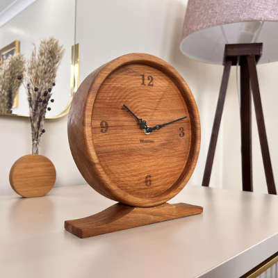 Handcrafted Wooden Table Clock