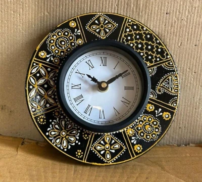 Handcrafted Wooden Wall Clock with Printed Dial