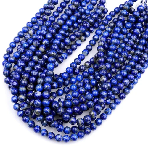 Lapis Lazuli Beads Necklace 10mm Natural Finish Supplier