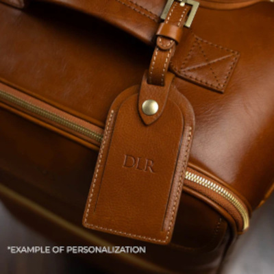 Logo-Embossed Leather Luggage Tags