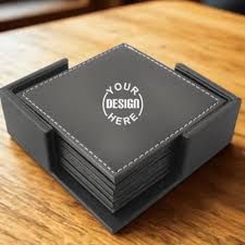 Logo Leather Coasters