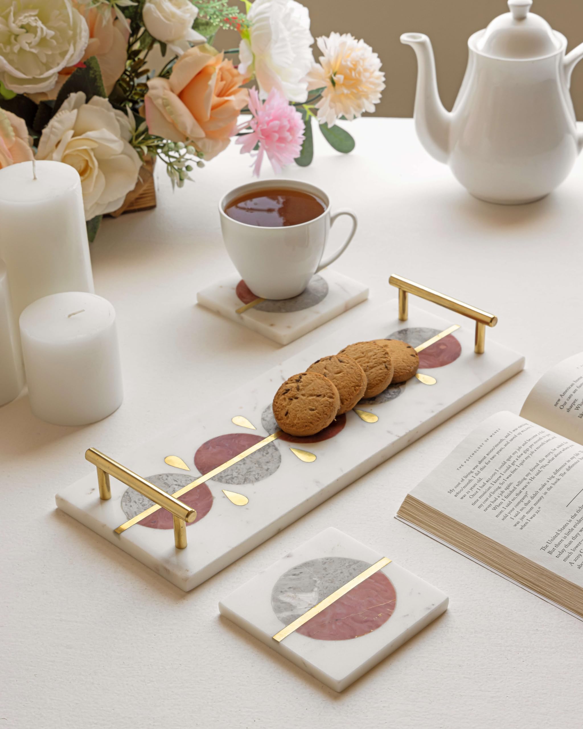 Marble Handicraft Coasters and Trays