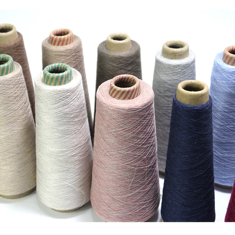Melange Cotton Yarn Heather Shades Textile Yarn