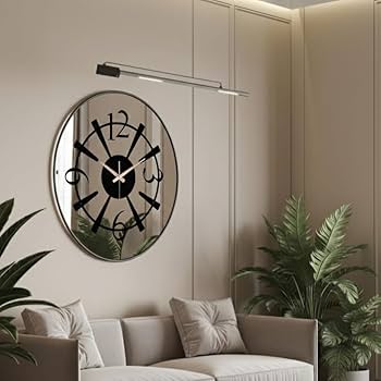 Mirror Finish Decorative Wall Clock for Home Decor