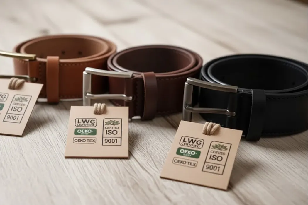 OEKO TEX Leather Belt Chemical Safe Certified Bulk Supplier