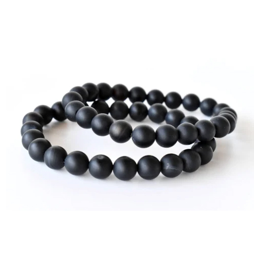 Onyx Beads Bracelet 6mm Matte Black Stone Supplier