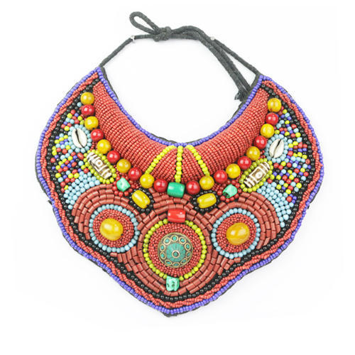 Seed Beads Necklace 3mm Multi Color Handmade Supplier