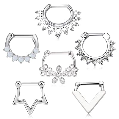 Steel Septum Ring Hinged 16G Clicker Supplier