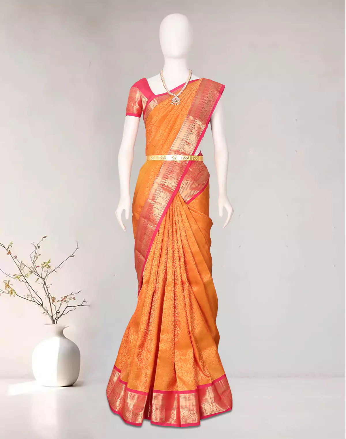 Temple Border Silk Bridal Saree Wedding Supplier