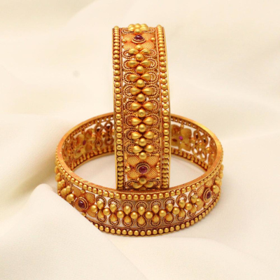Temple Gold Bangles South Indian Bridal Jewelry Supplier