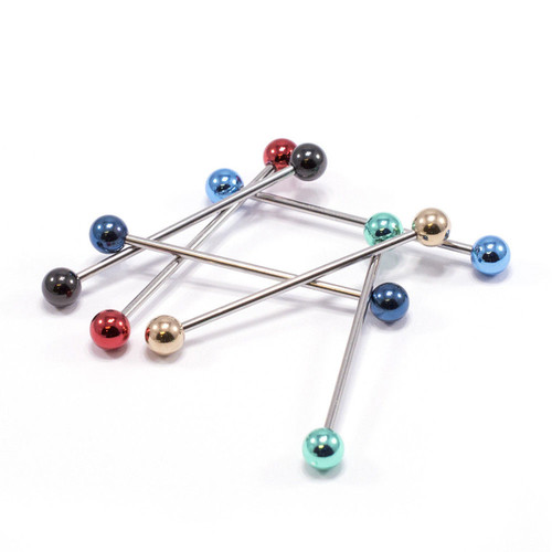 Titanium Industrial Bar 14G Rainbow Finish Supplier