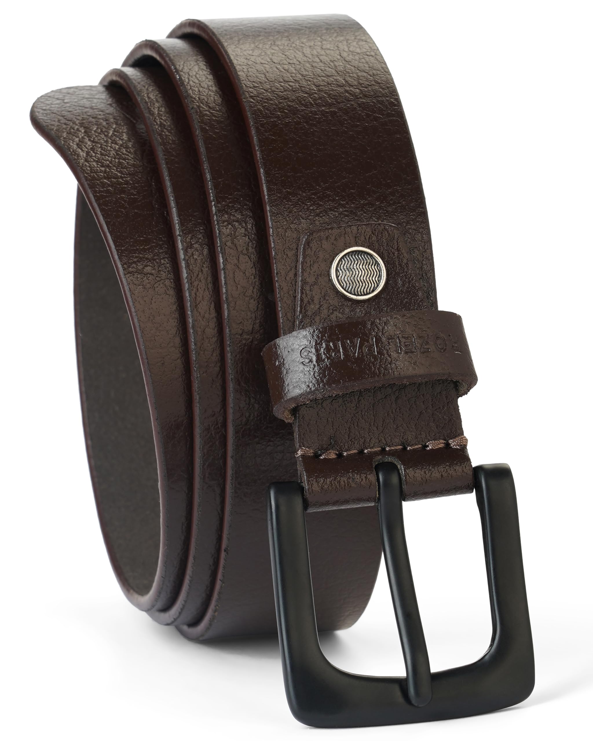 Top Grain Leather Belt Smooth Finish Mens Formal Belt Supplier
