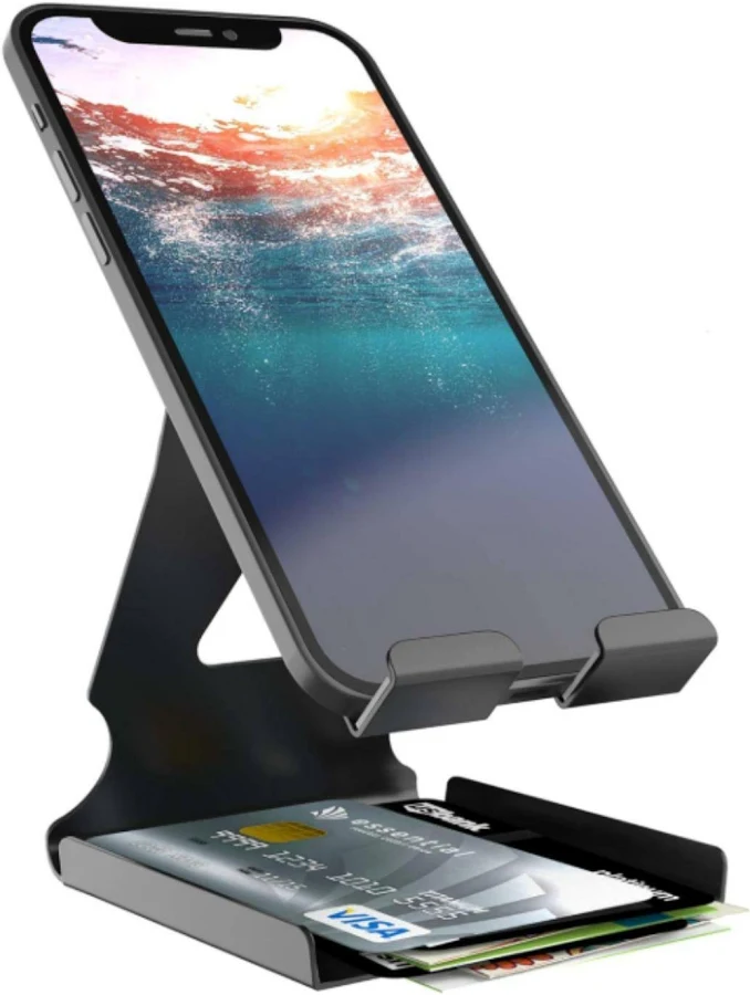 Universal Clip Mobile Stand with Card Holder