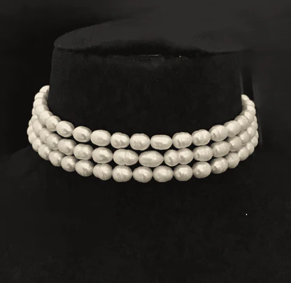 White Pearl Choker Necklace