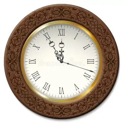 Wooden Carved Clock
