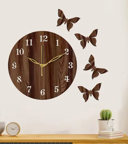 Wooden Clock for Living Room