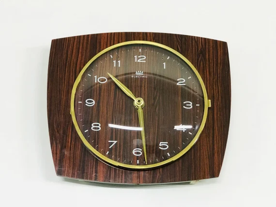 Wooden Clock with Glass Cover