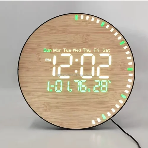 Wooden Digital Wall Clock