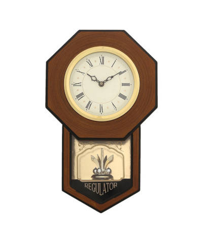 Wooden Wall Clock with Pendulum